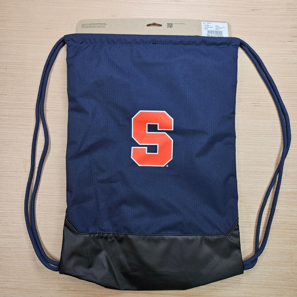 Syracuse Orange Nike Brasilia Gymsack Navy Drawstring Bag NEW